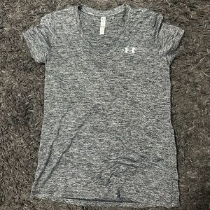 Under Armour Women's Heathered Gray V-Neck Tee